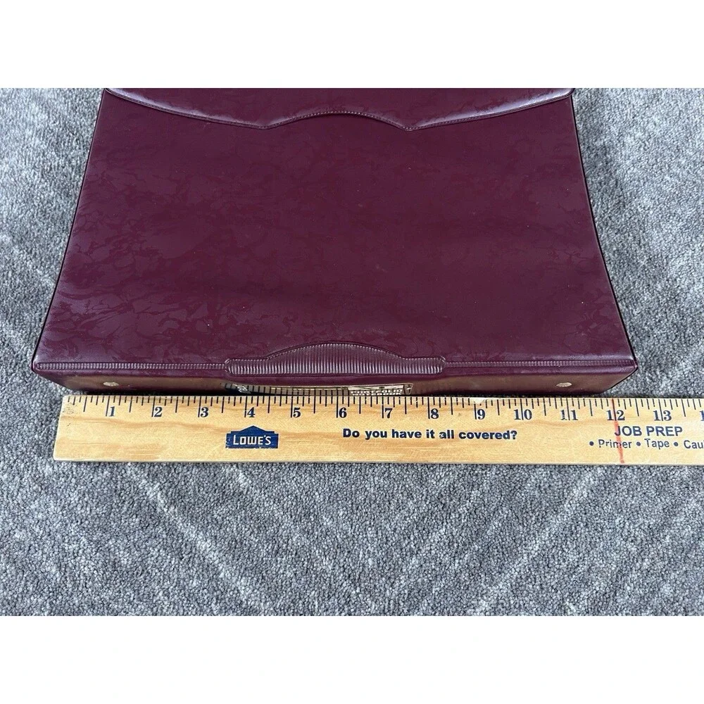 Vintage 1996 Mead Trapper Keeper XL Maroon Binder Notebook 90s w/Folder